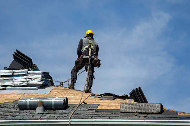 Professional Roof Installation technician working in Treadwell, NY